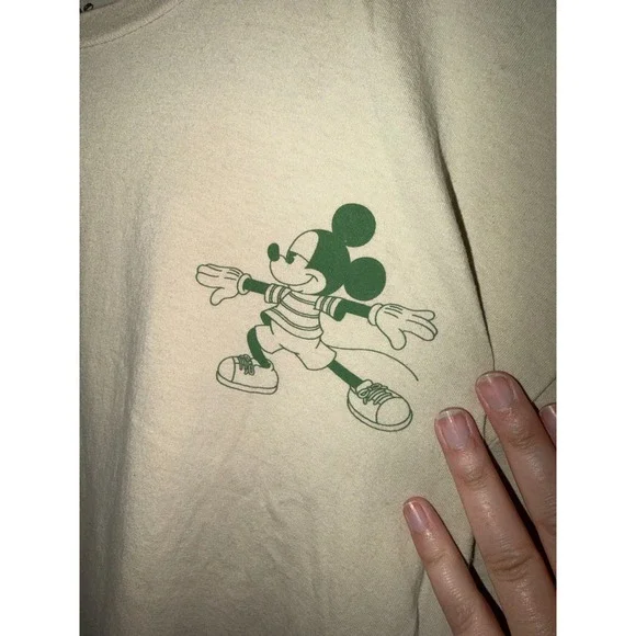Disney Nature Heals Camping Graphic T-Shirt XL Cream Mickey Mouse & Friends Tee - Picture 6 of 7